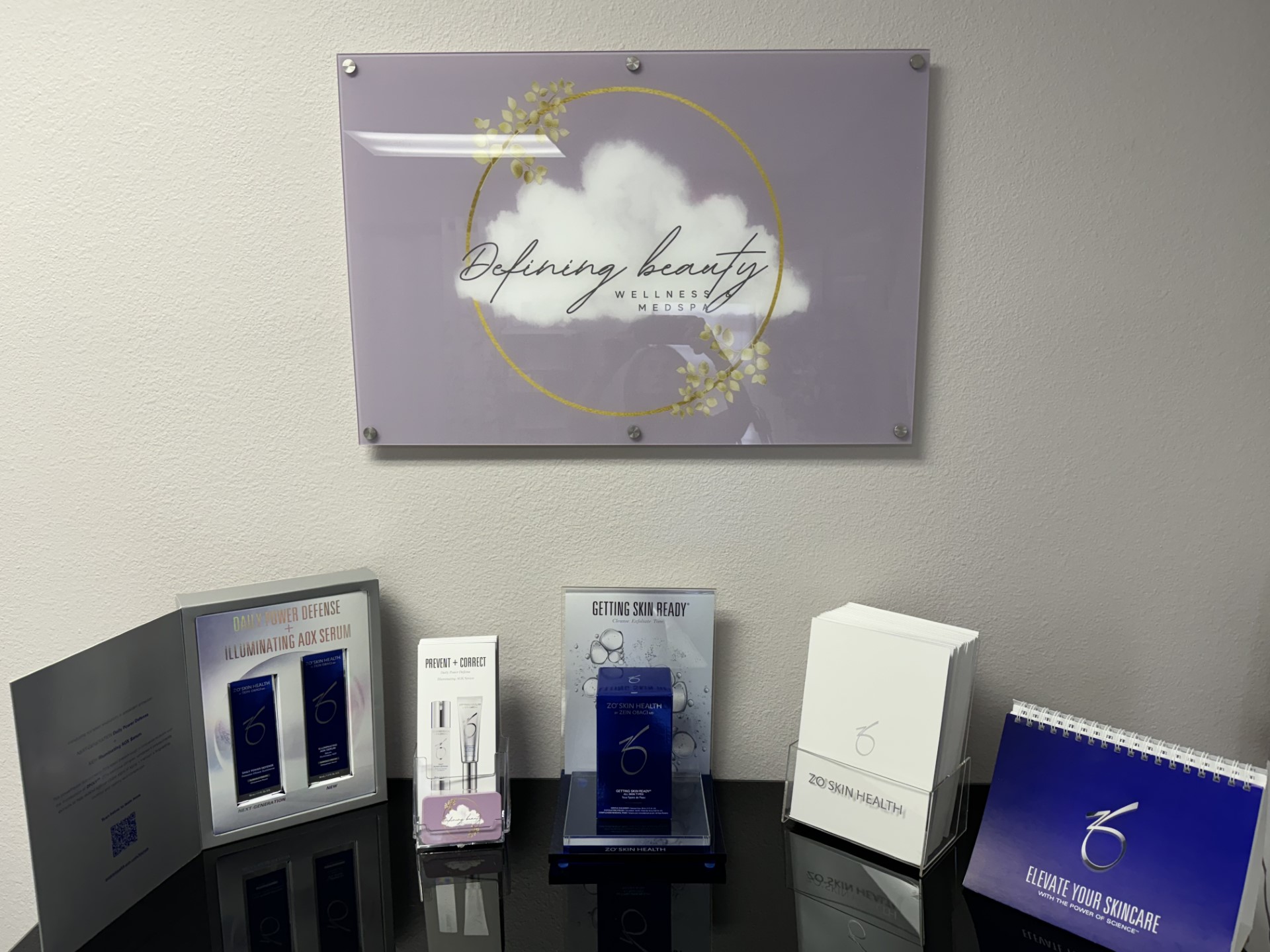 Products for sale at Defining Beauty and Med Spa in Tampa, FL.